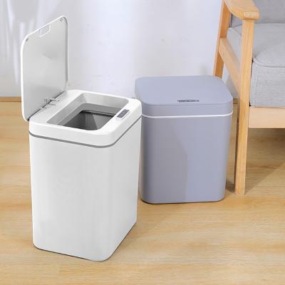 China China Supplier Office Kitchen Sustainable Rectangular Automatic Waste Bin Intelligent Sensor Induction Trash Can for sale