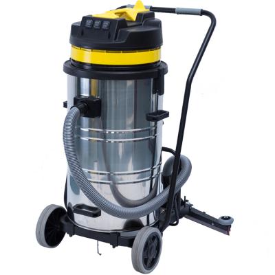 China Car Silent Motor with 80L Powerful Tank Large Capacity Suction Wet and Dry Vacuum Cleaner with Rear Floor Squeegee for sale