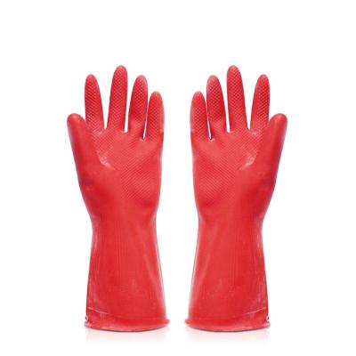 China Household Fast Dry Magic Flat Acid And Alkali Resistance Best Quality Latex Cleaning Rubber Gloves for sale