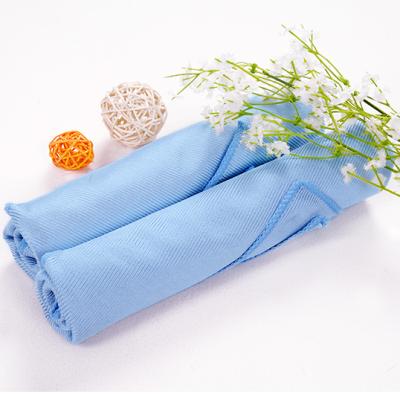 China Durable hard surface polishing special pattern and soft cleaning power glass cleaning cloth for sale