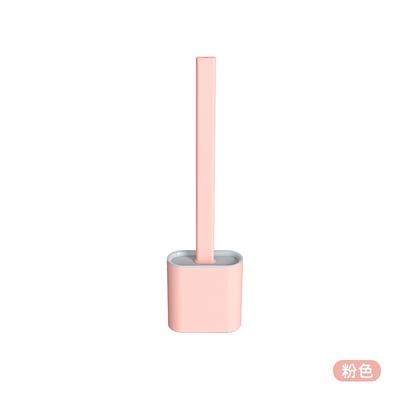 China Viable No Dead Corner Household Toilet Brush Toilet Artifact Set Wall Type Tongue With Cover Silicone Toilet Brush for sale