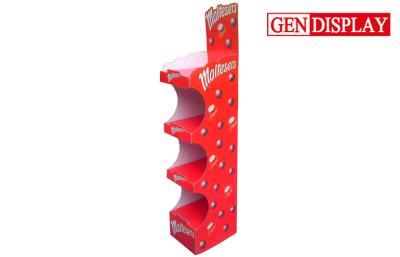 China Stable POS Cardboard Display Stand , Store Candy Folding Display Stands for sale