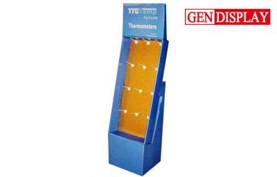 China Merchandising Floor Cardboard Hook Display For Thermometers Store for sale