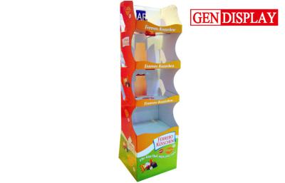 China Custom 4 Tier Food Cardboard Display Box Retail With Matt Lamination for sale