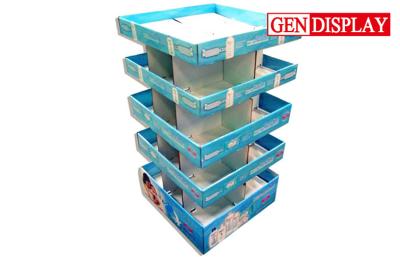 China Food Cardboard Display Shelves for sale