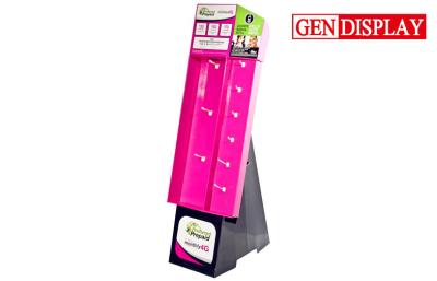 China Floor Carton Cosmetics Display Stand Shelf Advertising With UV Coating for sale