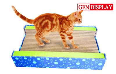 China Gato acanalado de lujo Scratcher, juguetes que se divierten del gato de papel de la cartulina en venta