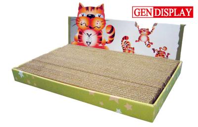 China Fancy Glossy Corrugated Cat Scratcher With Animal Shaped for sale