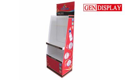 China Custom Cardboard Display Stand With Hooks For Baby Bottles for sale