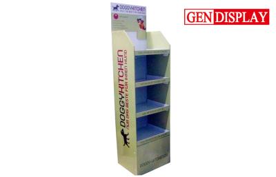 China Recyclable Corrugated Cardboard Floor Display Stand For Doggy Foods for sale