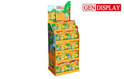 China Supermarket Cardboard Floor Standing Display Stands For Beverages / Drinks for sale