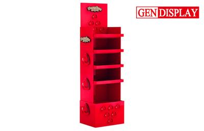 China Retail Glossy Cardboard Floor Display Stand For Gift Promotion for sale