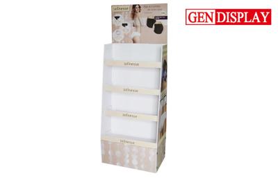 China Custom Cardboard Underwear Floor Display Stand Shelf For Stores for sale