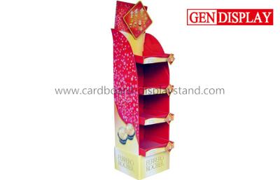 China Cardboard Chocolate Candy Display Stands , Floor Display Shelf for sale