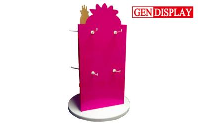 China Durable Cardboard Three Sides Hooks Counter Display Stand For Candy for sale