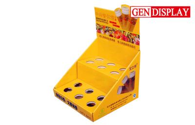 China Eco-friendly POS Cardboard Candy Counter Display With Holes For Store for sale