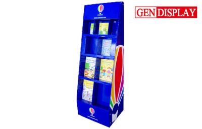 China Cardboard Books Display Stand , Pos Brochures Floor Display Stands for sale