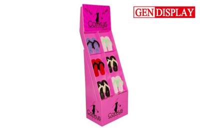 China POS Display Stand For Supermarket Flip-flops Promotion , Cardboard Floor Display Stand for sale