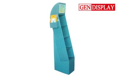 China Cardboard POS Floor Display Stand With Brochures Holder For Books / Brochures for sale