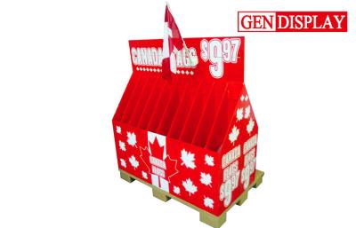 China Exhibition Custom Cardboard Pallet Display For Flags Promotion for sale