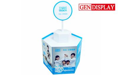 China Colorful Printing Cardboard Pallet Display Stands For Laundry Detergent Promotion for sale