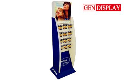 China Retail Pop Cardboard Nivea Cosmetic Hooks Display Stand For Lipstick for sale