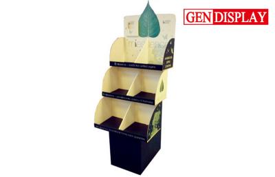 China Retail 6 Cells Cardboard Display Shelves Green For Food Products for sale