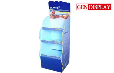 China Custom Measure Cardboard Pos Shoes Floor Display Stands In Supermarket for sale