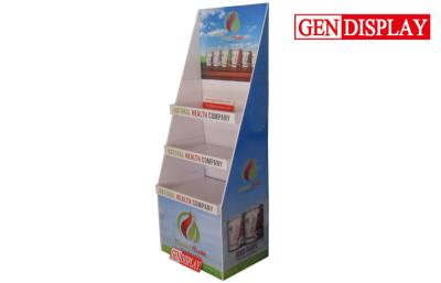 China Advertising Cardboard Cosmetic Pos Stands Displays With Three Shelves Eco-friendly for sale