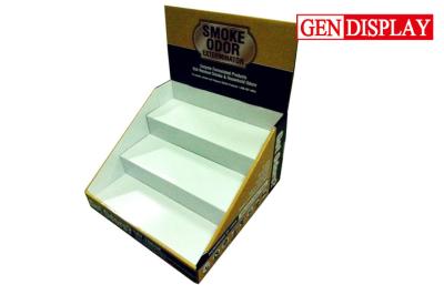 China Custom Supermarket Cardboard Steps Countertop Display Stands for sale