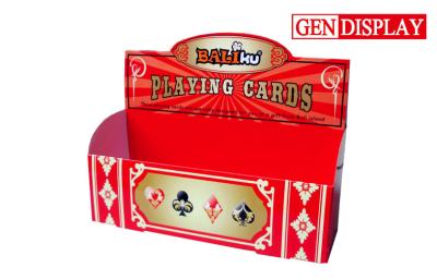 China POS Cardboard Counter Display Stands , Custom Cardboard Playing Cards Display for sale