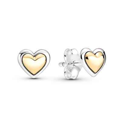 China 2021 High Quality Factory Price Cheap Stud Earrings Pan Silver Plated Jewelry Heart Shaped Classic Romantic Earrings Women Gifts W/Opp Bag for sale