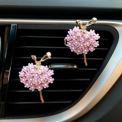 China Luxury Led Air Fresheners Smell Car Ballet Auto Fragrance Diffusers Cut Car Aroma Diffuser Fragrance for sale