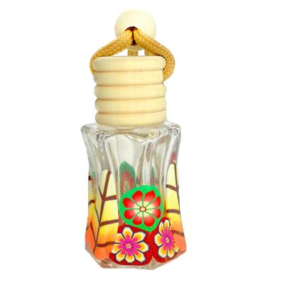 China Cyberpunk 8ml Luxury Hanging Car Perfume Empty Car Air Freshener Bottle Diffuser for sale