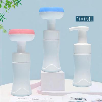 China Wholesale Cosmetic 100ml PET Flower Foam Pump Hand Soap Lotion Bottles for sale