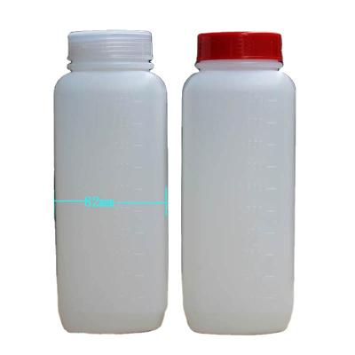 China 1 Liter Bottle 1000ml Square Plastic Bottle Chemical Liquid Ink Bottle Medicine for sale