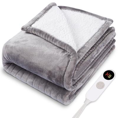 China Other Hot Selling Electric Sherpa Blanket Heated Blankets Electric Blanket For Bed Warmer Winter for sale