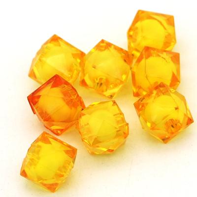 China Modern Custom Beads 10MM Square Charms Cube Shaped Acrylic Beads Beads For Jewelry Making Necklace en venta