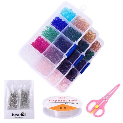 China Modern Glass Wheel Bead Set 4-10mm Handmade DIY Glass Beads Accessories Flat Pearl Crystal Materials for sale