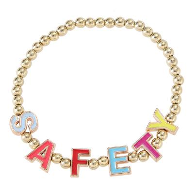 China Casual/Sports Creative Alloy English Letter Beaded For DIY Jewelry Accessories Necklace Bracelet Spacer Beads en venta