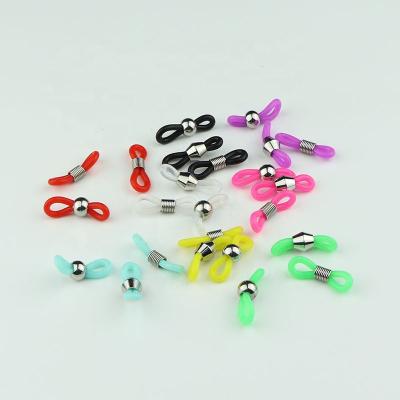 China Viable Eyewear Accessories Stainless Steel Ring Spring Color Environmental Protection Non-slip Sunglasses Chain Rubber Buckles for sale