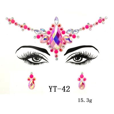 China Wholesale High Quality Glitter Crystals Face Eyes Sticker Rhinestone Tattoo Gems Stickers For Festival Party à venda