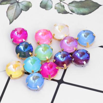 Chine Flatback Drill Shape Pointed Rhinestone Fork Based Glass Setting For Dress Garment Rhinestone Accessories à vendre