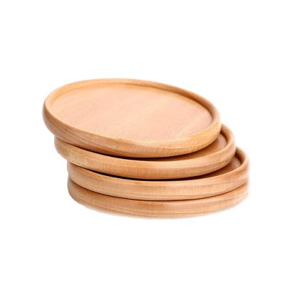 China Sustainable Non-slip Natural Color Household Environmental Protection Display Table Coaster Wood for sale