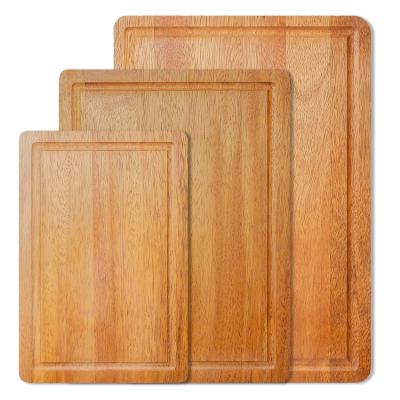 China Viable Wholesale Rustic Durable Wooden Cutting Board With Juice Groove for sale