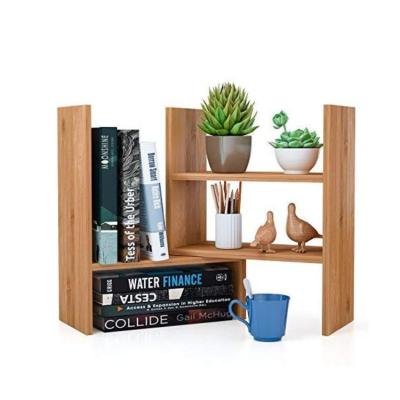 China Europe Universal Adjustable Shelf Shelf Natural Bamboo Desk Organizer for sale