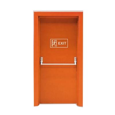 China Modern Galvanized Steel Rated Emergency Exit Fire Escape Push Door Security Door With Push Bar for sale