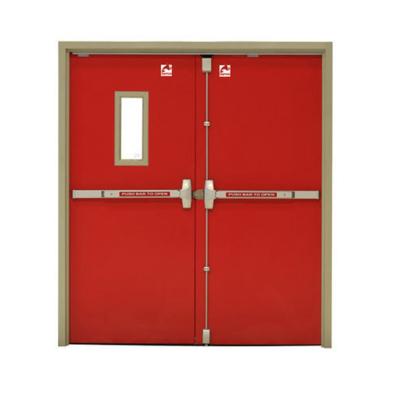 China Modern Steel RAL Color Fire-Rated Oak System Fire-Rated Residential Glazed Fire Rated Doors for sale