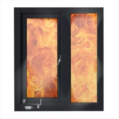 China Sliding Steel Fire-Rated High Security Glass Windows Internal Protection for sale