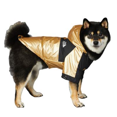 China JXANRY Winter Fashion New Size Large Stocked Raincoat Winter Gold Dog Coats Pet Clothes Winter for sale